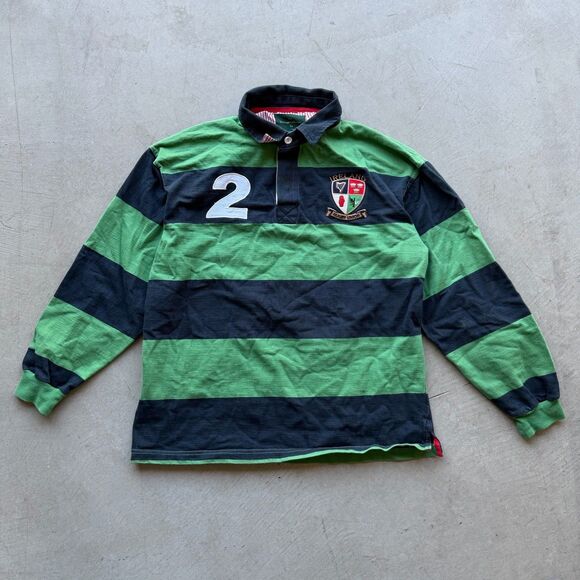 Landsdowne Other - Lansdowne Heritage Collection Polo Rugby Shirt Mens Large Ireland Logo Striped